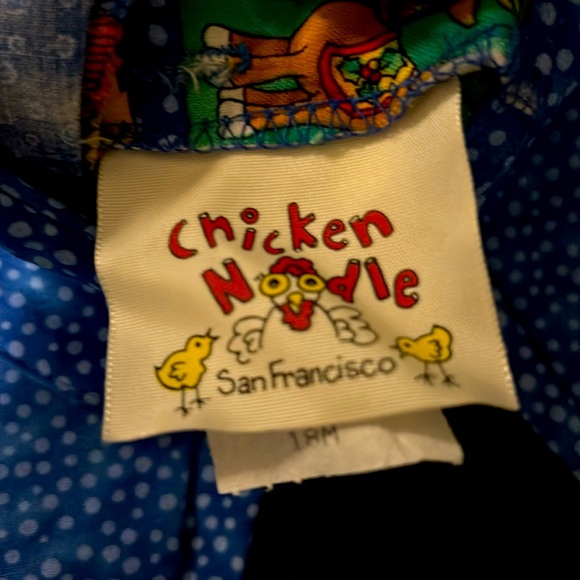 Chicken Noodle Two piece Baby Girl Smock & Bloomer set. Christmas Print. - Picture 5 of 5
